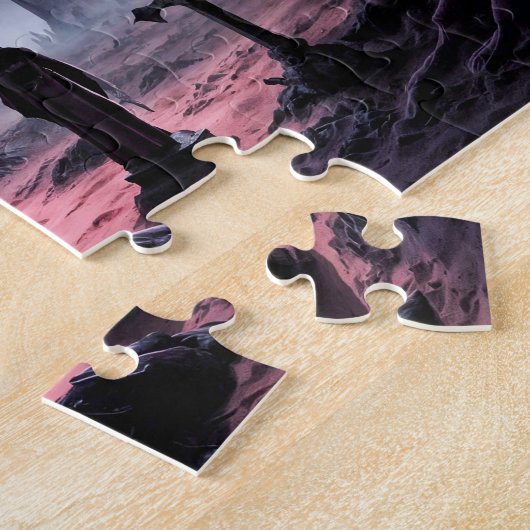 Gotischer Friedhof unter Vollmond Puzzle (Seite)