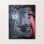 Gotischer Friedhof unter Vollmond Puzzle (Vertikal)