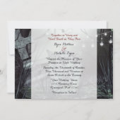 Gotischer Friedhof, zauberhafte Lichter zum Hochze Einladung (Rückseite)