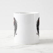Gotischer geflügelter rote Rose Jumbo-Tasse (Vorderseite)