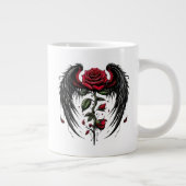 Gotischer geflügelter rote Rose Jumbo-Tasse (Rechts)