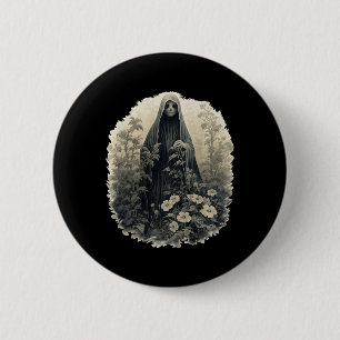 Gotischer Geist im Wald Vintager Blumengast Ha Button