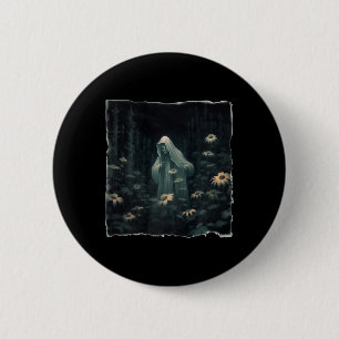 Gotischer Geist im Wald Vintager Blumengast Ha Button