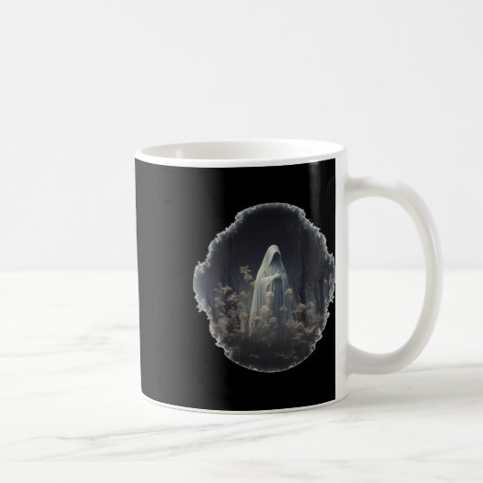 Gotischer Geist im Wald Vintager Blumengast Ha Kaffeetasse (Rechts)