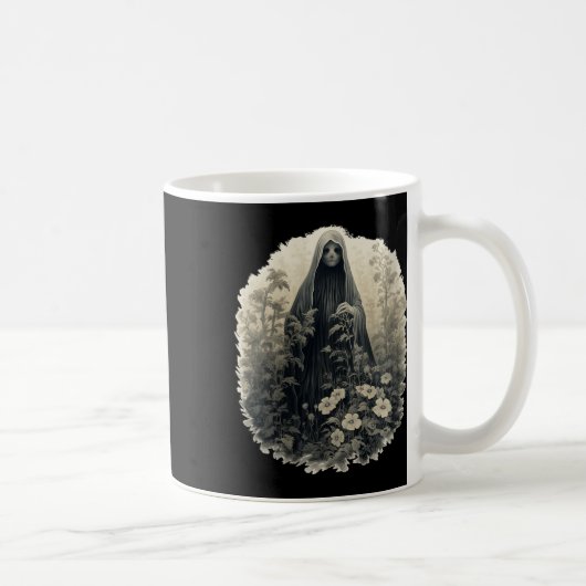 Gotischer Geist im Wald Vintager Blumengast Ha Kaffeetasse (Rechts)