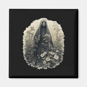 Gotischer Geist im Wald Vintager Blumengast Ha Magnet