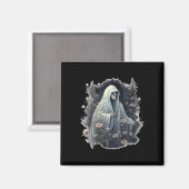Gotischer Geist im Wald Vintager Blumengast Ha Magnet (Vorderseite/Rückseite)