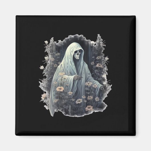Gotischer Geist im Wald Vintager Blumengast Ha Magnet (Vorne)