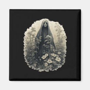 Gotischer Geist im Wald Vintager Blumengast Ha Magnet