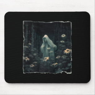 Gotischer Geist im Wald Vintager Blumengast Ha Mousepad