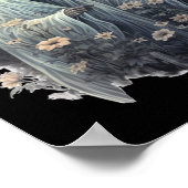 Gotischer Geist im Wald Vintager Blumengast Ha Poster (Ecke)