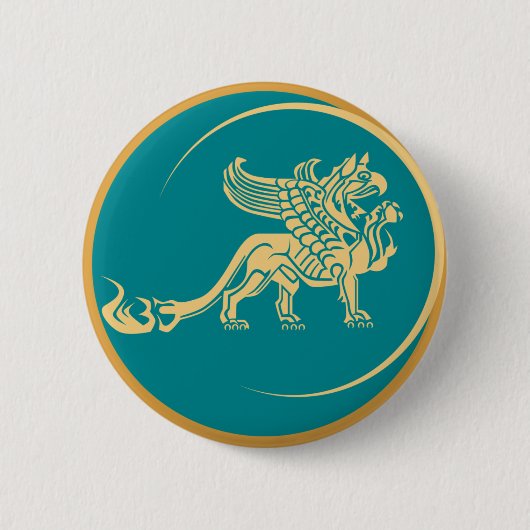 gotischer Greif Button (Vorderseite)