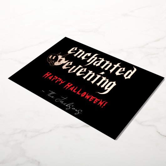 Gotischer Halloween-Geist "verzauberter Abend" Folieneinladung (Gedreht)