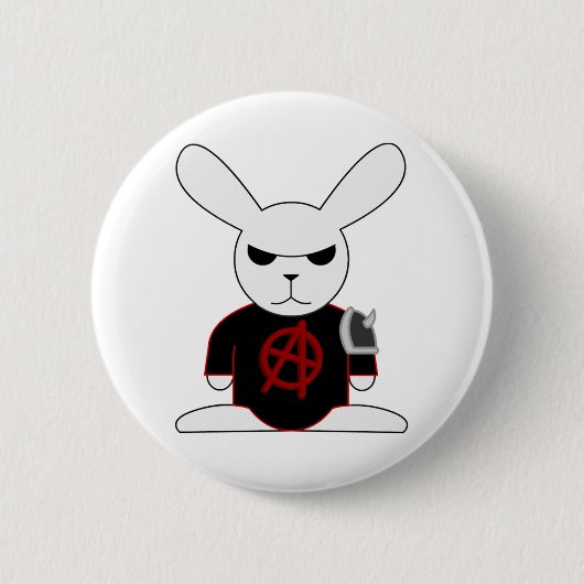 Gotischer Häschen-Bruno-Knopf Button (Vorderseite)