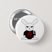Gotischer Häschen-Bruno-Knopf Button (Vorne & Hinten)