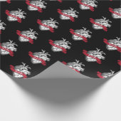Gotischer Herz-Valentinstag Geschenkpapier (Ecke)