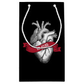 Gotischer Herz-Valentinstag Kleine Geschenktüte (Rückseite)