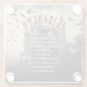 Gotischer Horror Draculas Spuk Castle Halloween Glasuntersetzer (Rückseite)