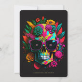 Gotischer Junggeselinnen-Abschied Botanischer Blum Einladung (Rückseite)