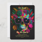 Gotischer Junggeselinnen-Abschied Botanischer Blum Einladung (Vorderseite)