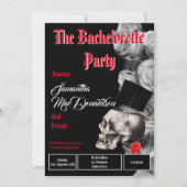 Gotischer Junggeselinnen-Abschied Einladung (Vorderseite)