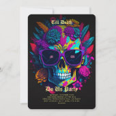 Gotischer Junggeselinnen-Abschied Lila Pink Boho S Einladung (Vorderseite)