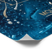 Gotischer Kathedralen-Blueprint-Kunstposter Poster (Ecke)