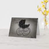 Gotischer Kinderwagen Karte (Gelbe Blume)