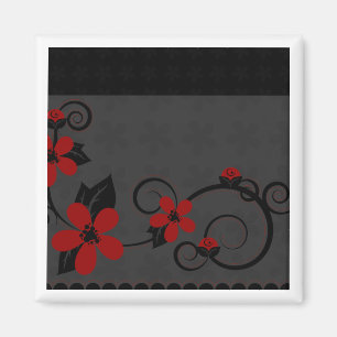 Gotischer Kokeshi Kimono-Entwurfs-Magnet Magnet