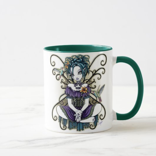 Gotischer Kolibri-feenhafte Kunst-Tasse "Lillian" Tasse (Rechts)