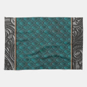 Gotischer Mörder aquamarin Geschirrtuch (Horizontal)