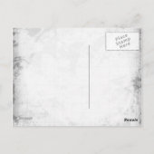 Gotischer Punk emo rotes Herz mit schwarzen Streif Postkarte (Rückseite)