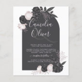 Gotischer QR-Code für alle in-1 Schwarz-Weiß-Rose Flyer (Vorne)