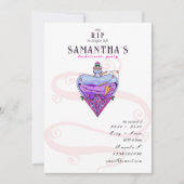 Gotischer RIP zum Single Leben Hen Do Bachelorette Einladung (Vorderseite)