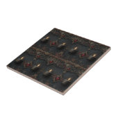 Gotischer Rubin-Kerzen-Teppich Fliese (Seite)