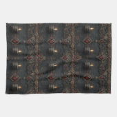 Gotischer Rubin-Kerzen-Teppich Geschirrtuch (Horizontal)