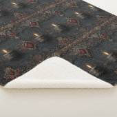 Gotischer Rubinkerzen-Teppich Sherpadecke (3/4)