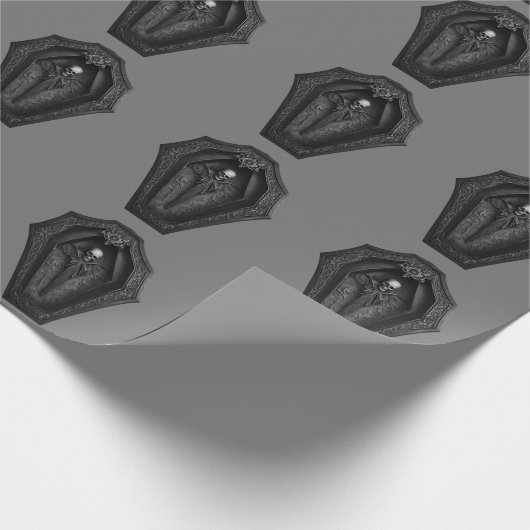 Gotischer Sarg Geschenkpapier (Ecke)