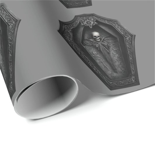 Gotischer Sarg Geschenkpapier (Rolleneckpunkt)