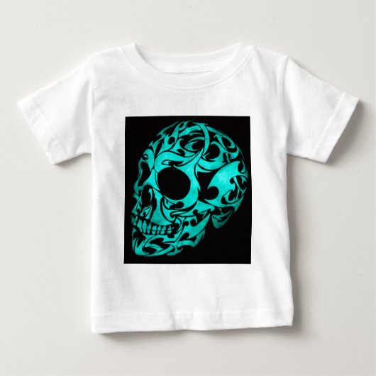 gotischer Schädel 3D Baby T-shirt (Vorderseite)