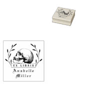 Gotischer Schädel Elegantes Vintages botanisches B Gummistempel (Stempel)