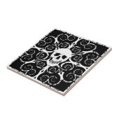 Gotischer Schädel Fliese (Seite)