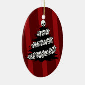 Gotischer Schädel-Girlanden-Baum Keramikornament (Rechts)