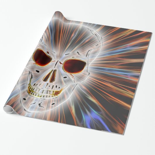 Gotischer Schädel-Horror Geschenkpapier (Ungerollt)