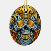 Gotischer Schädel mit Gewehren und Kugeln durch Al Keramikornament (Rechts)