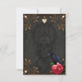 Gotischer Schädel und Raven. Dankeskarte (Rückseite)