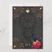 Gotischer Schädel und Raven. Einladung (Rückseite)
