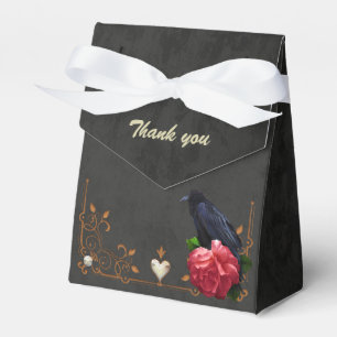Gotischer Schädel und Raven. Geschenkschachtel