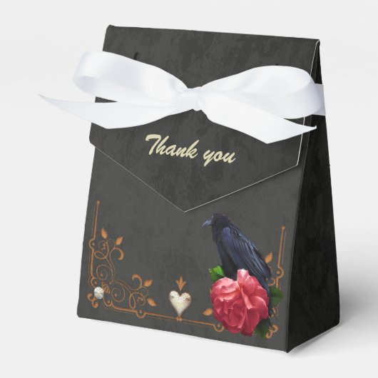 Gotischer Schädel und Raven. Geschenkschachtel (Vorderseite)