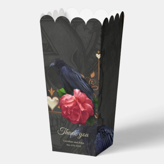 Gotischer Schädel und Raven. Geschenkschachtel (Vorderseite)